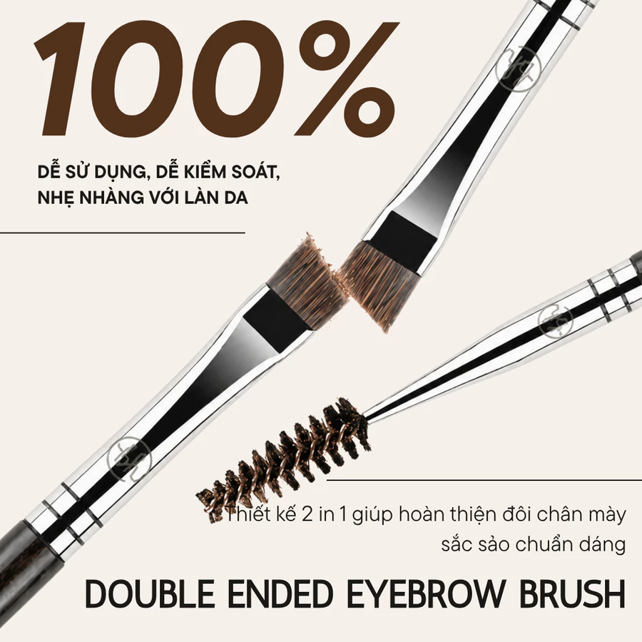 Cọ Chân Mày Hai Đầu BH Cosmetics Double Ended Eyebrow Brush BH288
